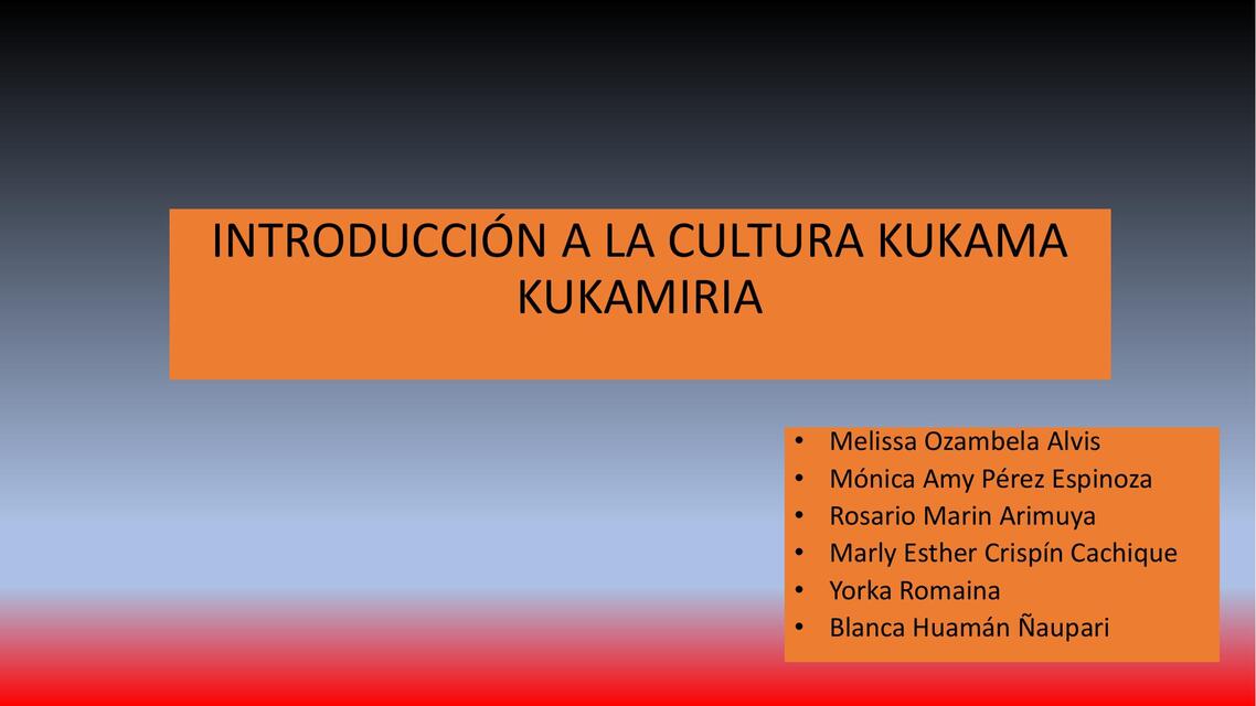 Introducción al pueblo kukama kukamiria  