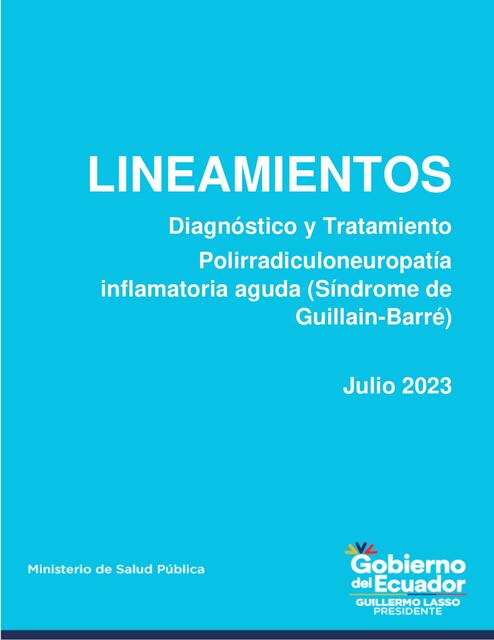 Diagnóstico y Tratamiento Polirradiculoneuropatía Inflamatoria Aguda 