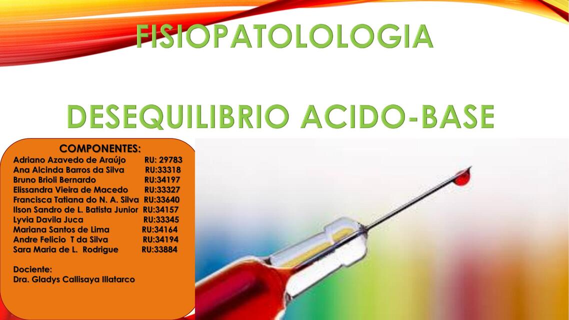 Desequilibrio Acido-Base 