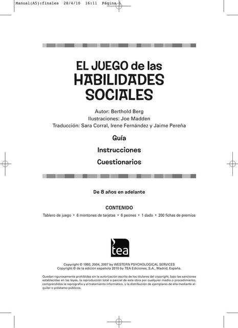 El juego de las Habilidades Sociales