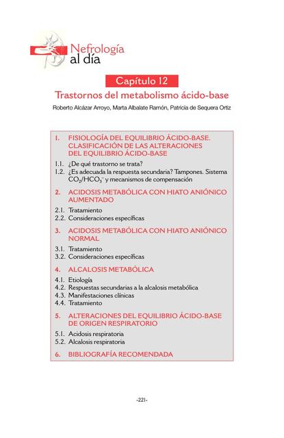 Trastornos del metabolismo ácido-base