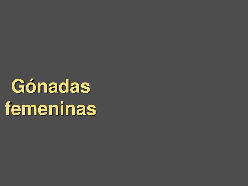 Gónadas femeninas