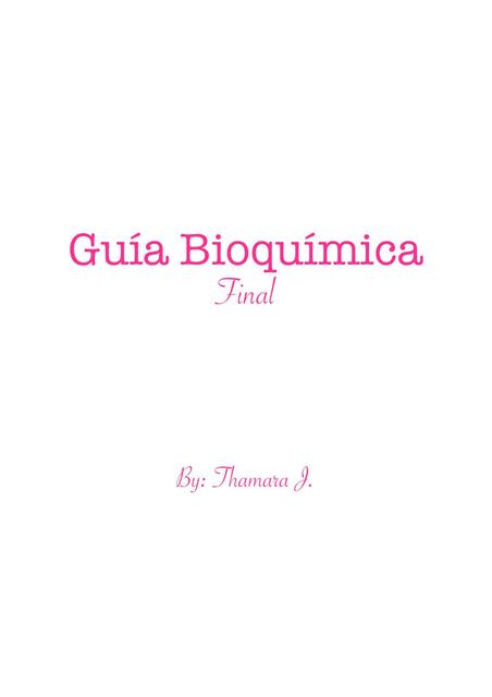 Guía Bioquímica Final 