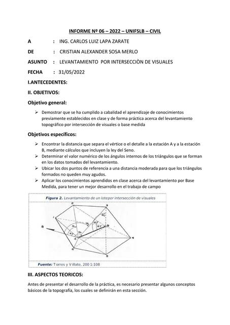 Levantamiento por intersección visuales 