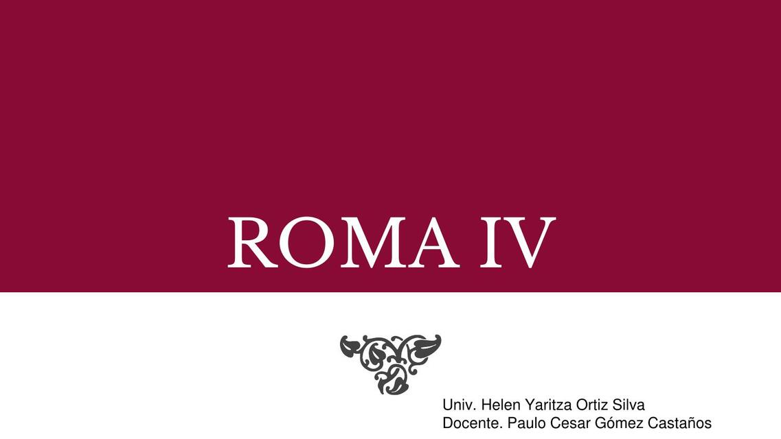 Roma IV