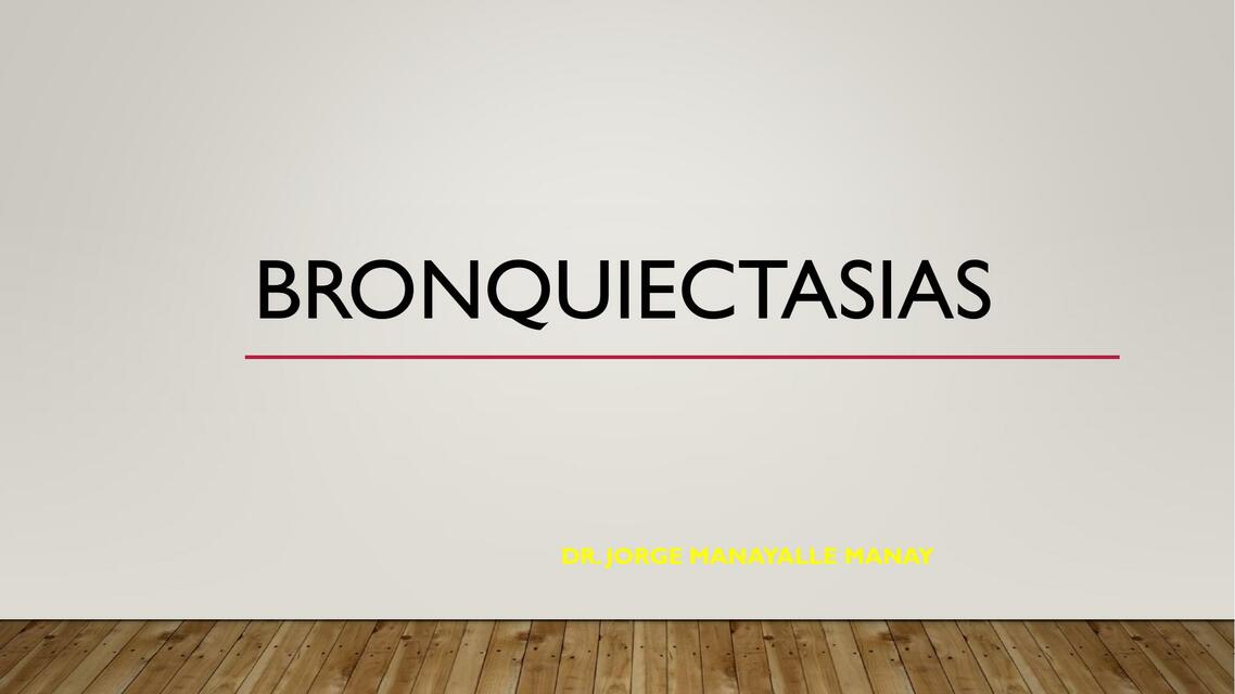 Bronquiectasias