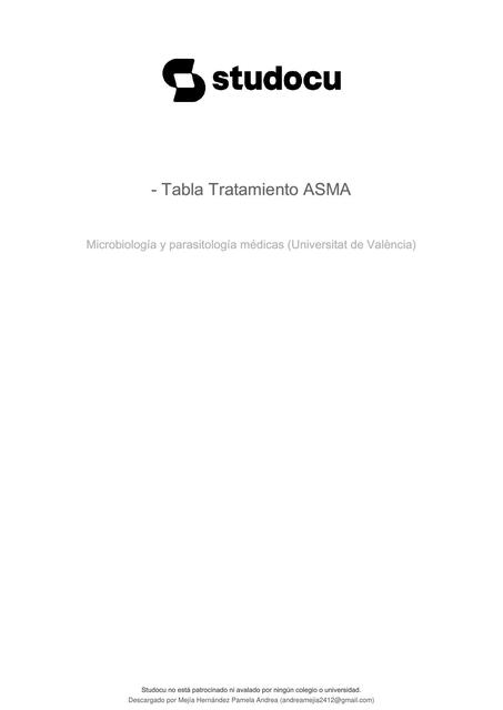 Tabla Tratamiento Asma 