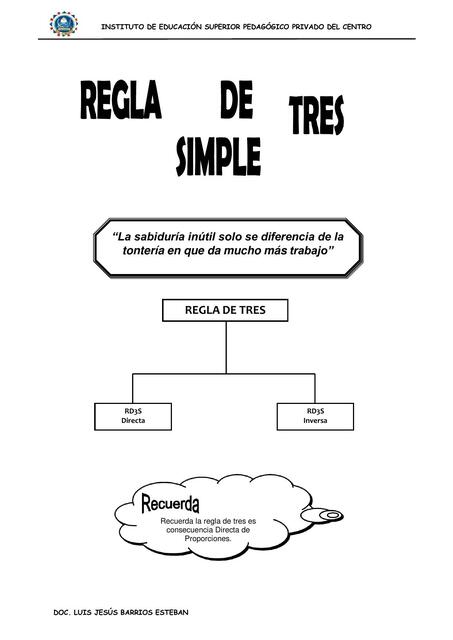 Reglas simple de tres 