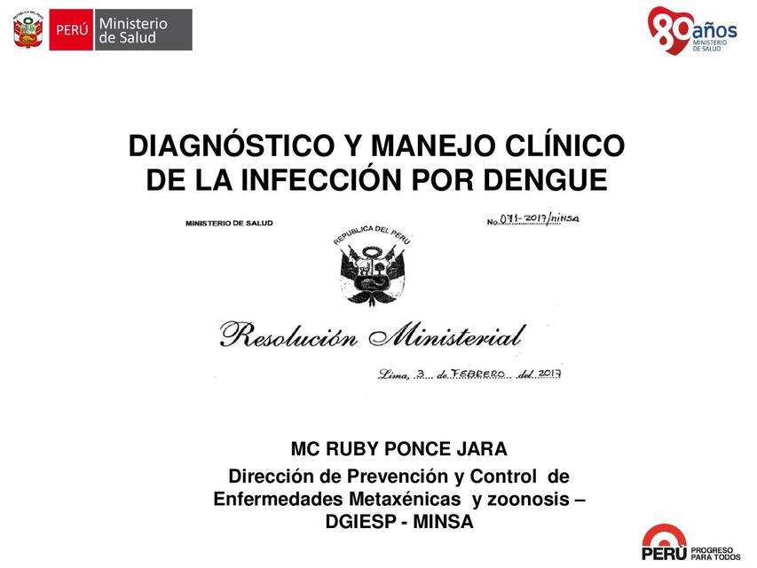 Diagnóstico y Manejo Clínico de la Infección por Dengue 