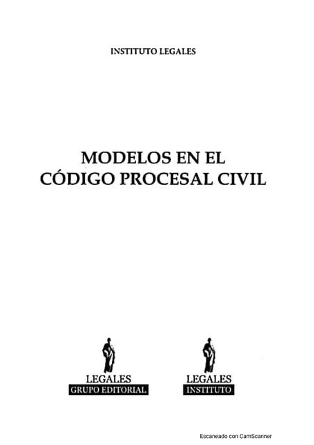 Modelos en el Código Procesal Civil 