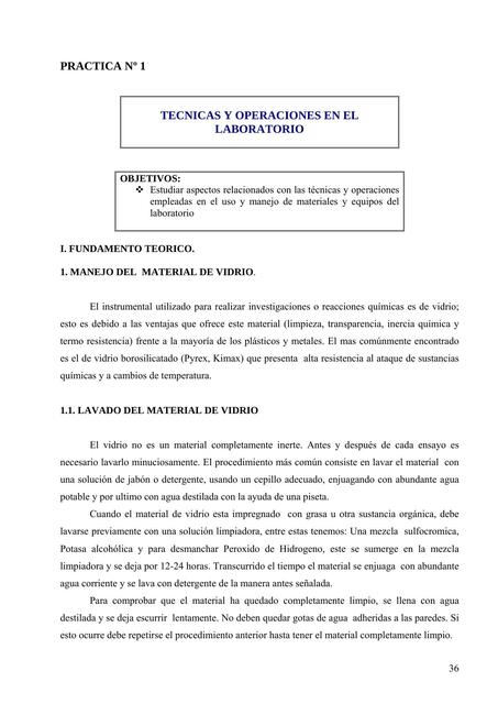 Técnicas y Operaciones en el Laboratorio 