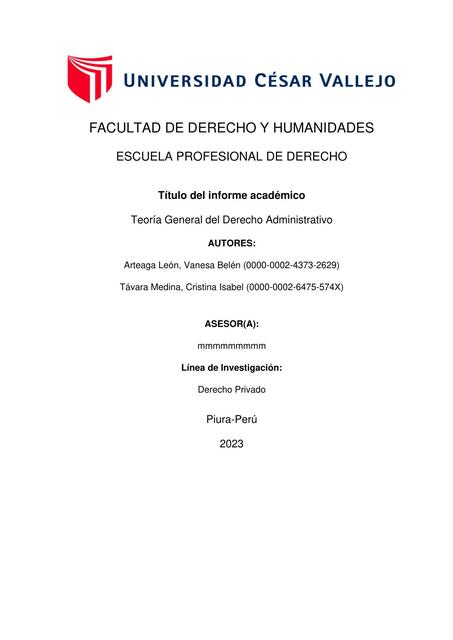 Teoría General del Derecho Administrativo 