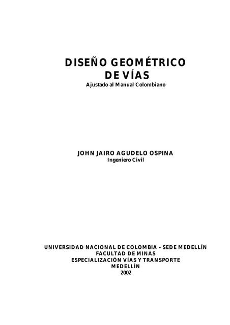 diseño geometrico de vias