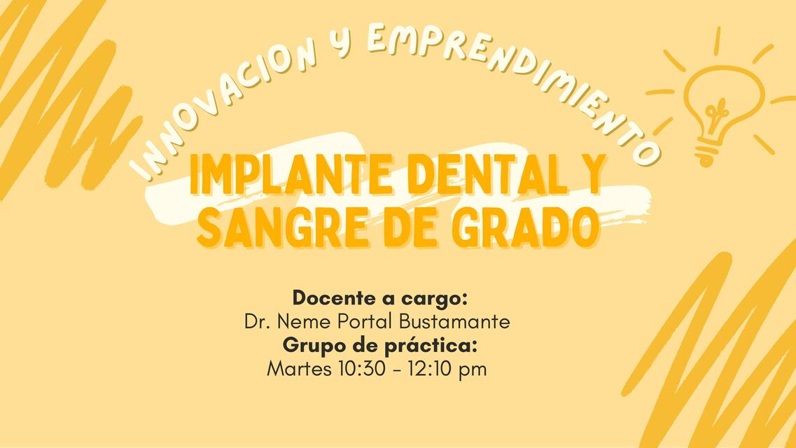 Implante dental y sangre de grado