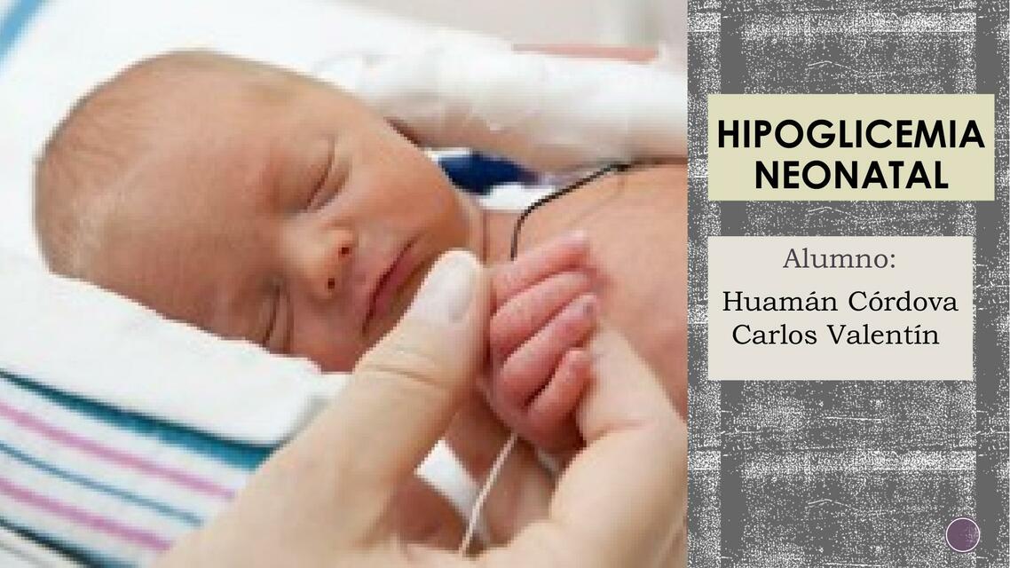 Hipoglicemia Neonatal 