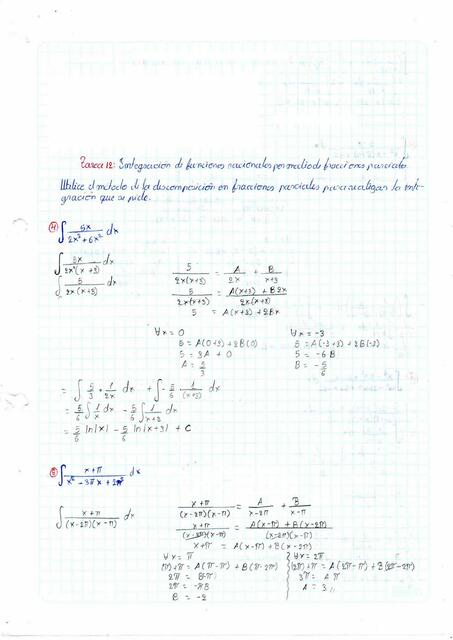 Cálculo - Purcell: Conjunto de problemas 7.5 Fracciones parciales