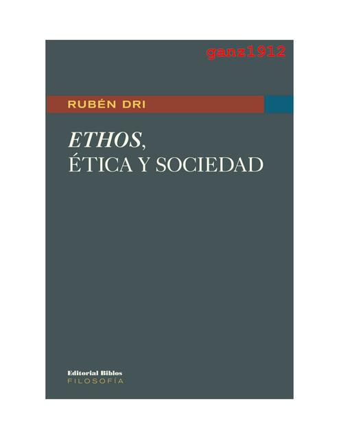 Ethos Ética y Sociedad 