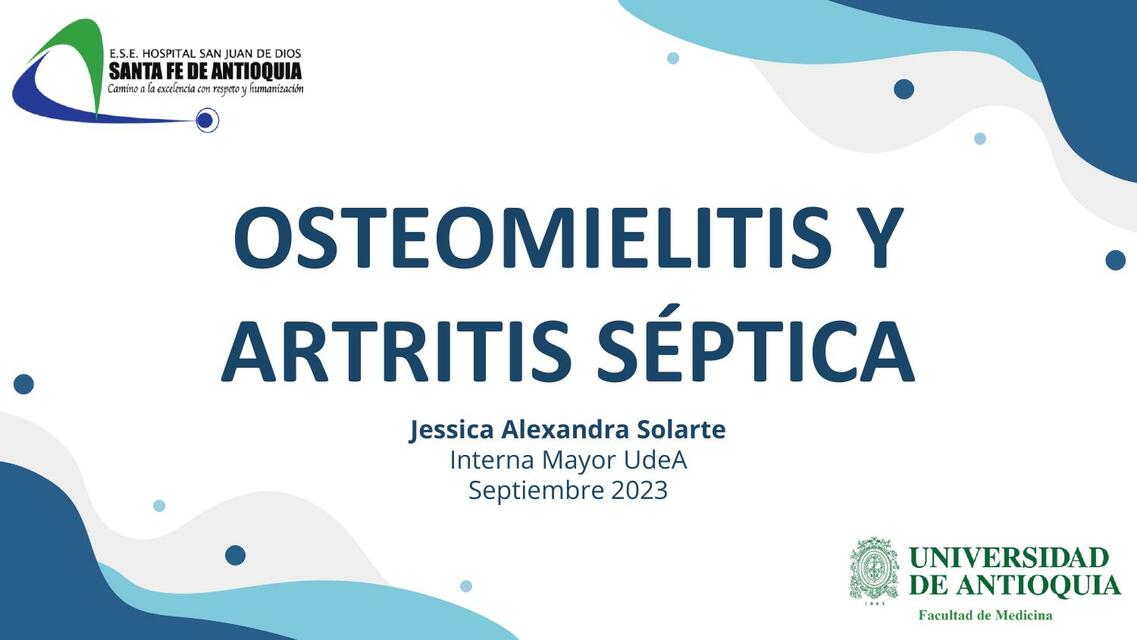 Osteomielitis y Artritis Séptica 