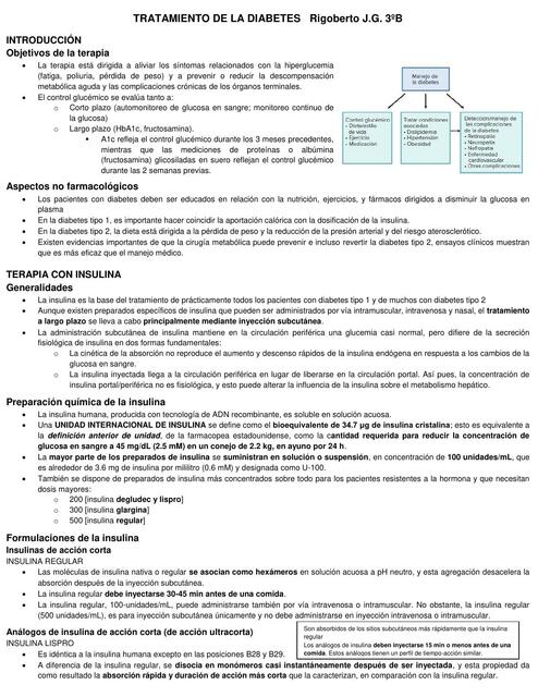 Tratamiento de la diabetes