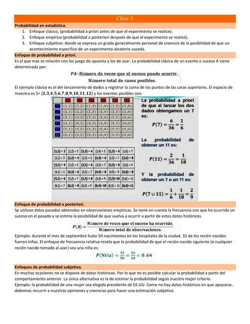 Probabilidad en Estadística