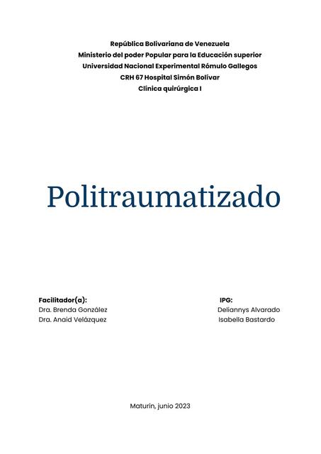 Tema 20 Politraumatizado