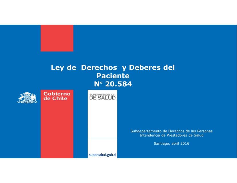 Ley de Derechos y Deberes de los pacientes