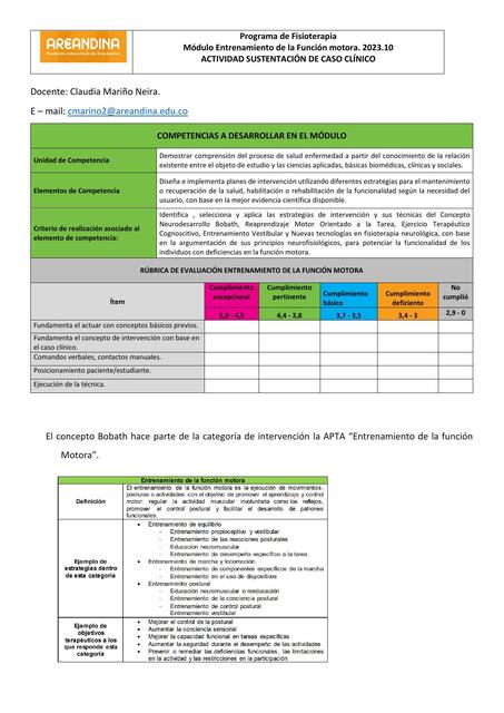 Competencias a desarrollar en el módulo  