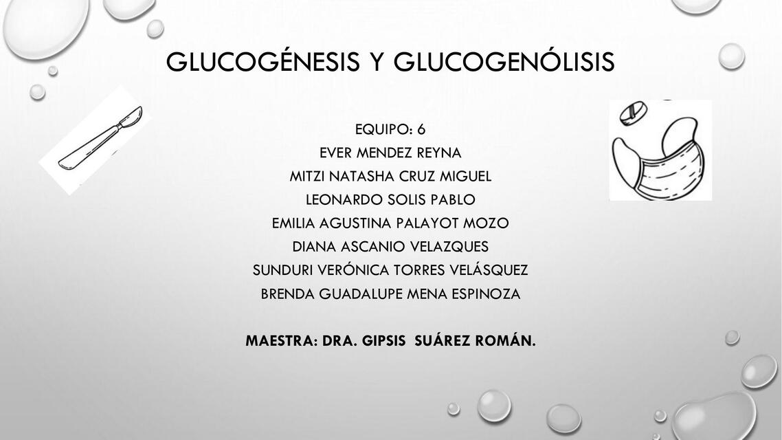 Glucogénesis y glucogenólisis