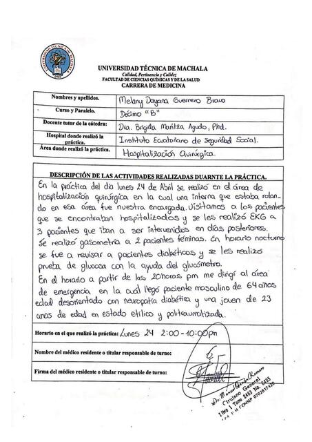 Hospitalización Quirúrgica 