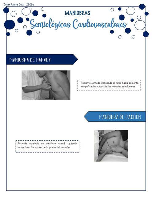 Maniobras Semiológicas Cardiovasculares 