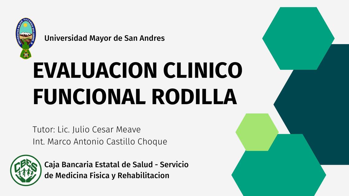 Evaluacion Clinico Funcional Rodilla