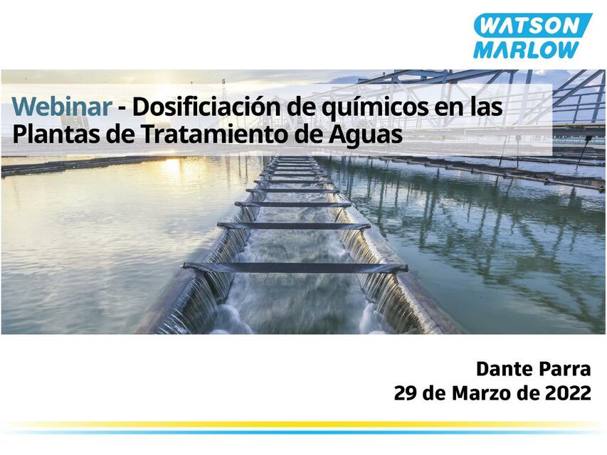 Dosificación de químicos en las plantas de tratamiento de agua