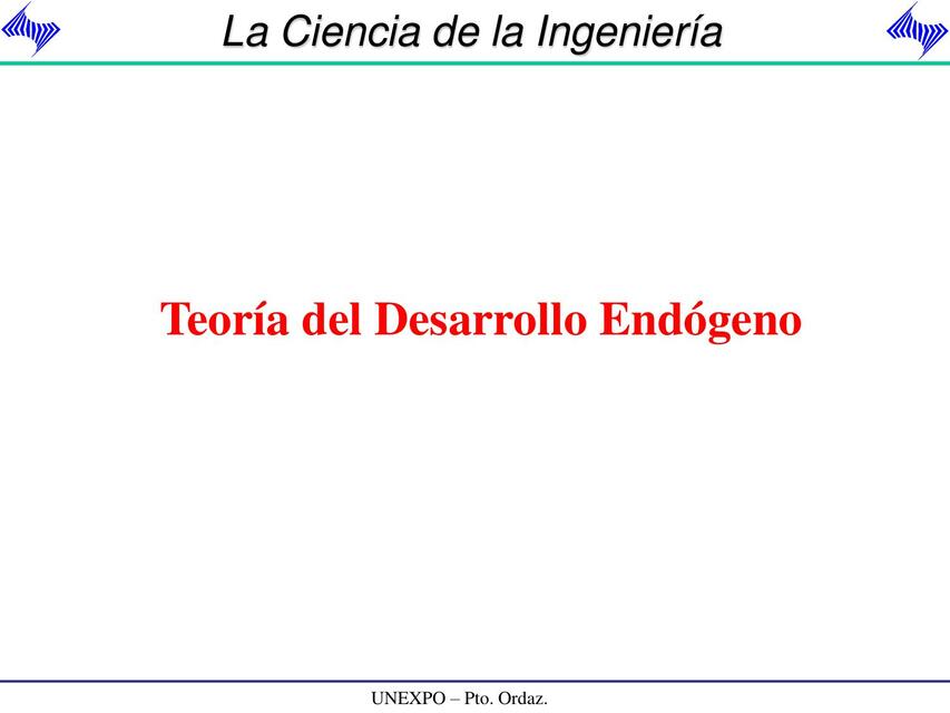 Teoría del desarrollo endógeno