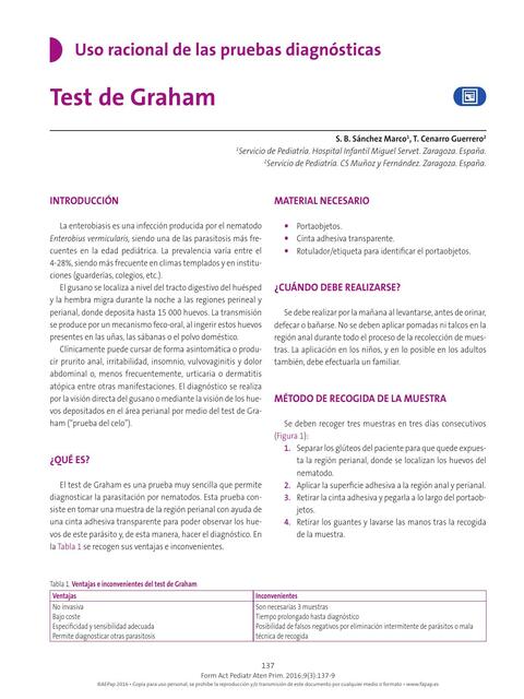 Test de Graham 