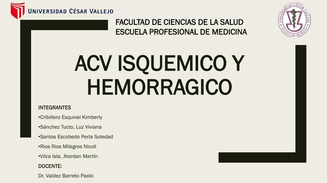 ACV isquémico y hemorragico