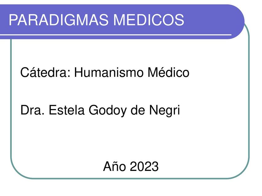 Paradigmas Médicos 