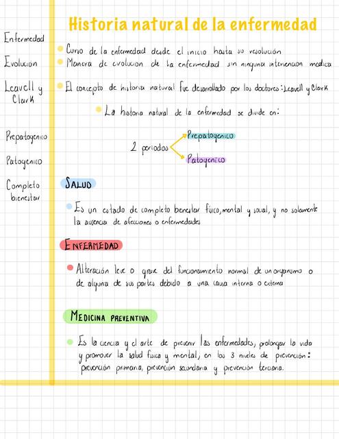 Historia natural de la enfermedad  