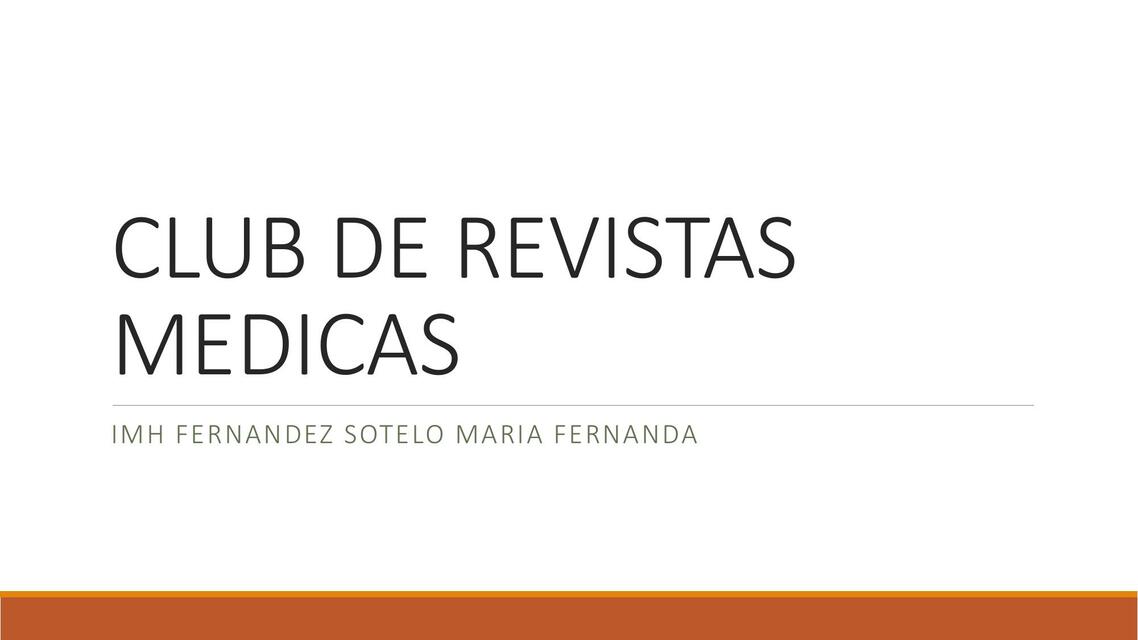 Club de revistas medicas