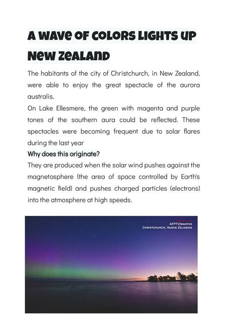 A wave of colours lights up new zealand