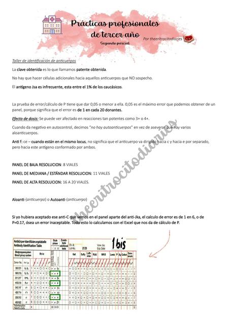 Practicas profesionales de tercero - segundo parcial