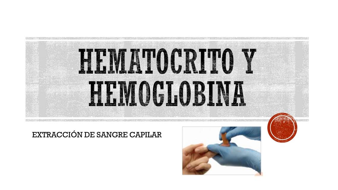 Hematocrito y Hemoglobina 