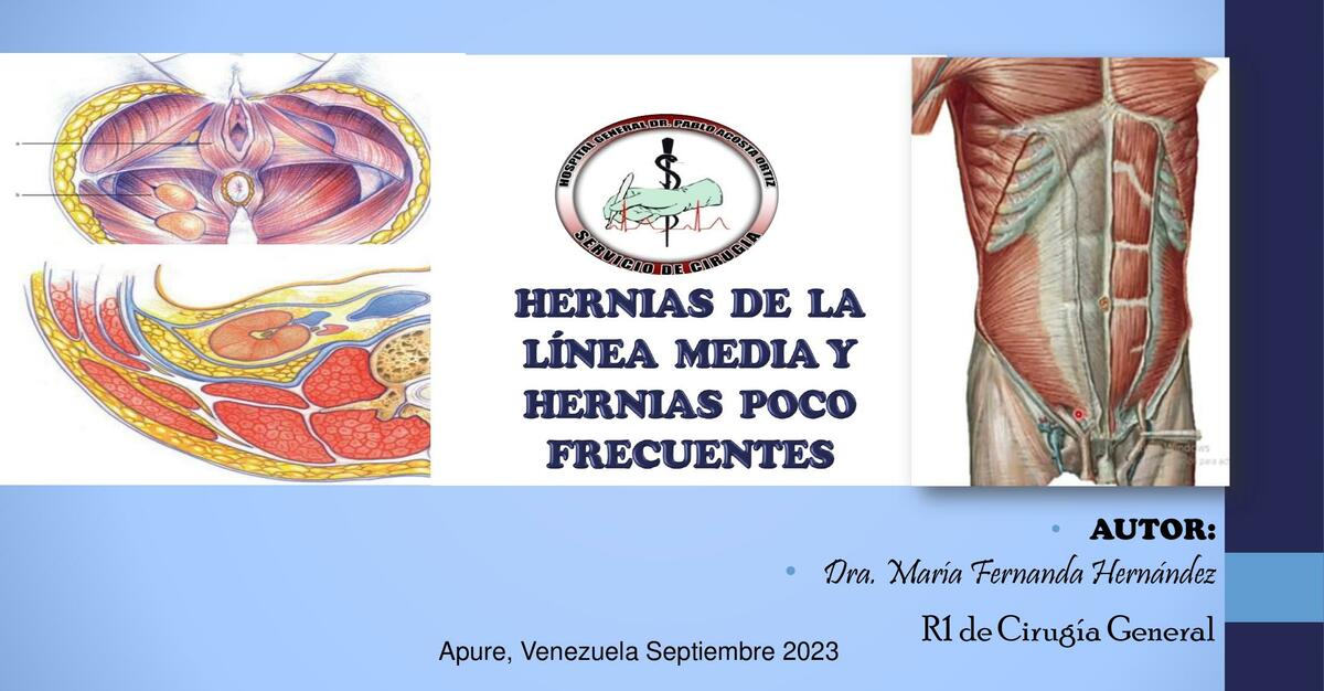 Hernias de la línea media y hernias poco frecuentes