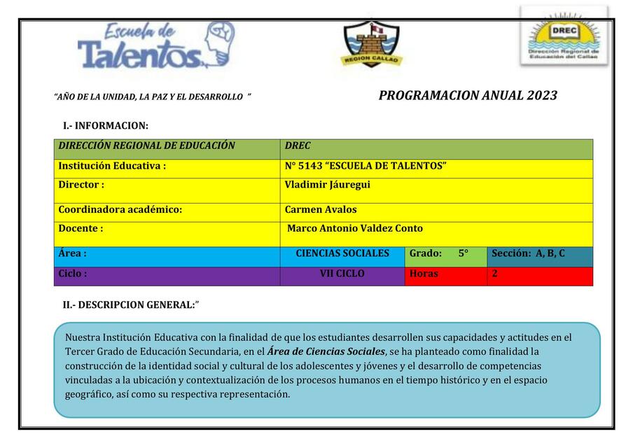 Programación Anual 