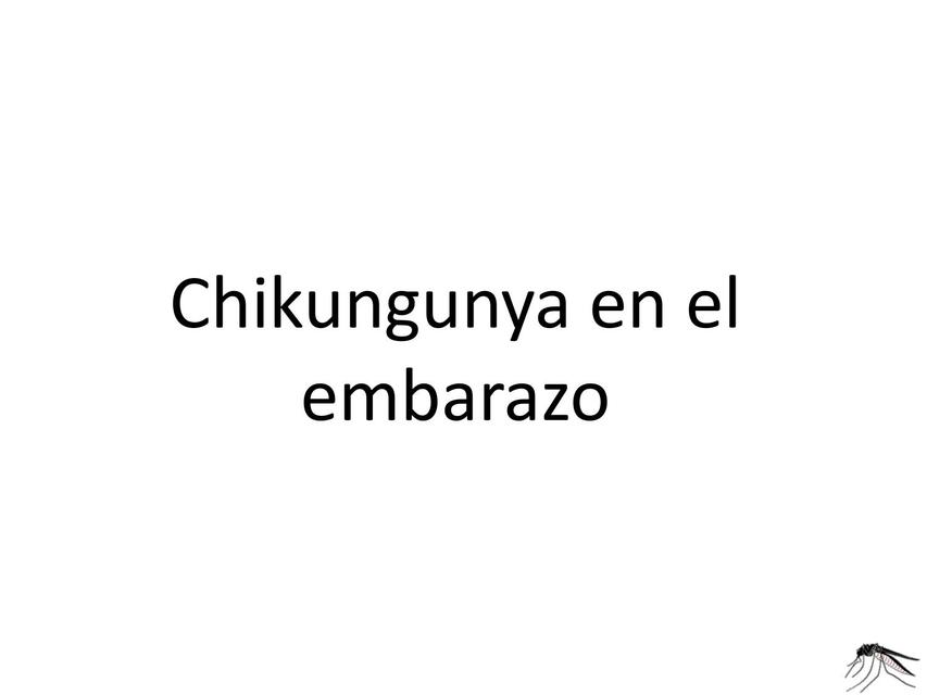 Chinkungunya, sintomatología y transmición vertical.