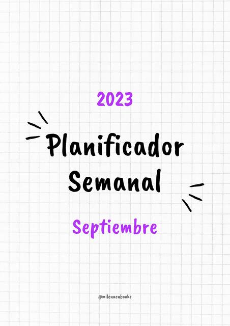 Planificador semanal Septiembre