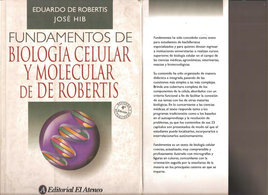 De Robertis Y De Robertis Biología Celular Y Molecular Pdf