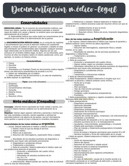 Documentos Médico Legales