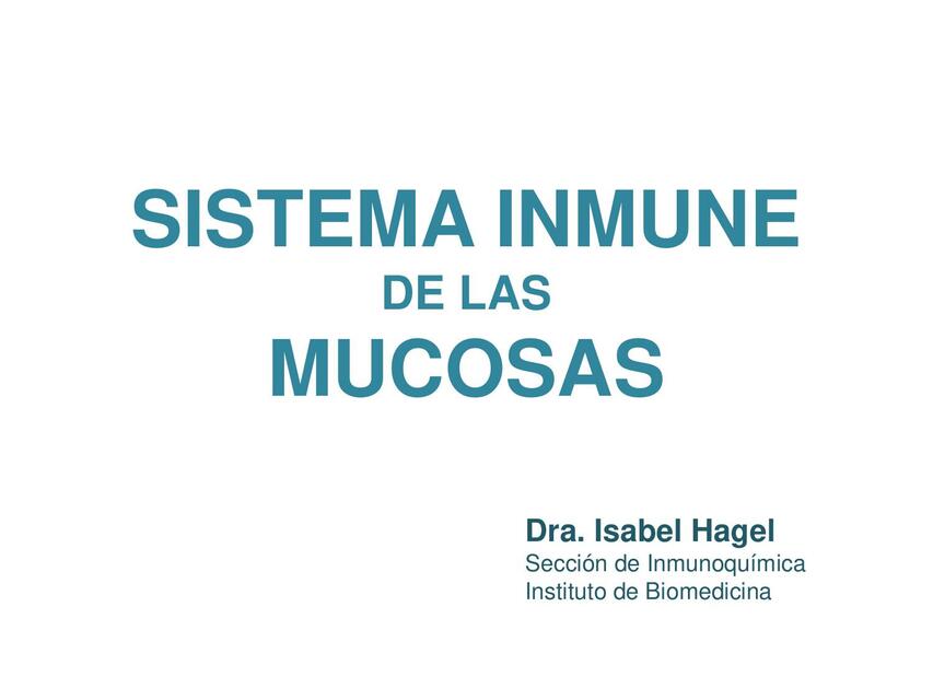 Sistema inmune de las mucosas 