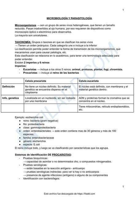 Microbiología y Parasitología 