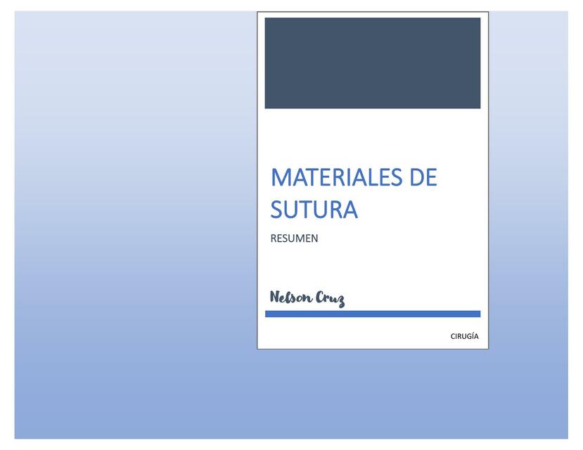 TABLA COMPARATIVA MATERIALES DE SUTURA